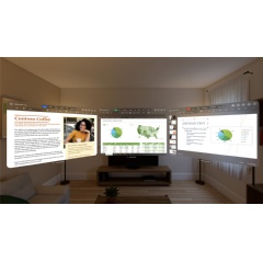 Multitasking between Microsoft 365 productivity apps is a breeze with life-size windows that can take advantage of the infinite canvas of Apple Vision Pro.